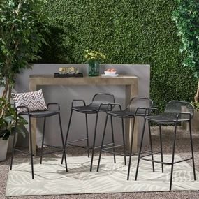 Modern Iron Barstool (Set of 4) - NH618013 outdoor furniture, garden bench