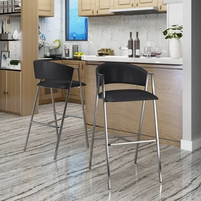 Modern Leather 28.25 Inch Barstool (Set of 2) - NH995303 kitchen accessories, table linens