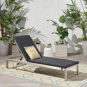 Modern Outdoor Adjustable Chaise Lounge with Cushion - NH032013 outdoor furniture, garden bench