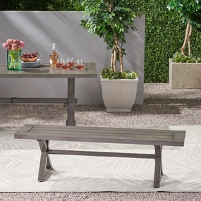 Modern Outdoor Aluminum Dining Bench - NH582013 outdoor furniture, garden bench