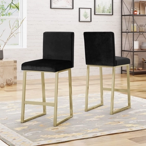 Modern Velvet Barstools (Set of 2) - NH434603 kitchen accessories, table linens