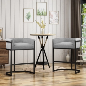 Modern Wide Bucket Upholstered Barstool - NH082603 kitchen accessories, table linens