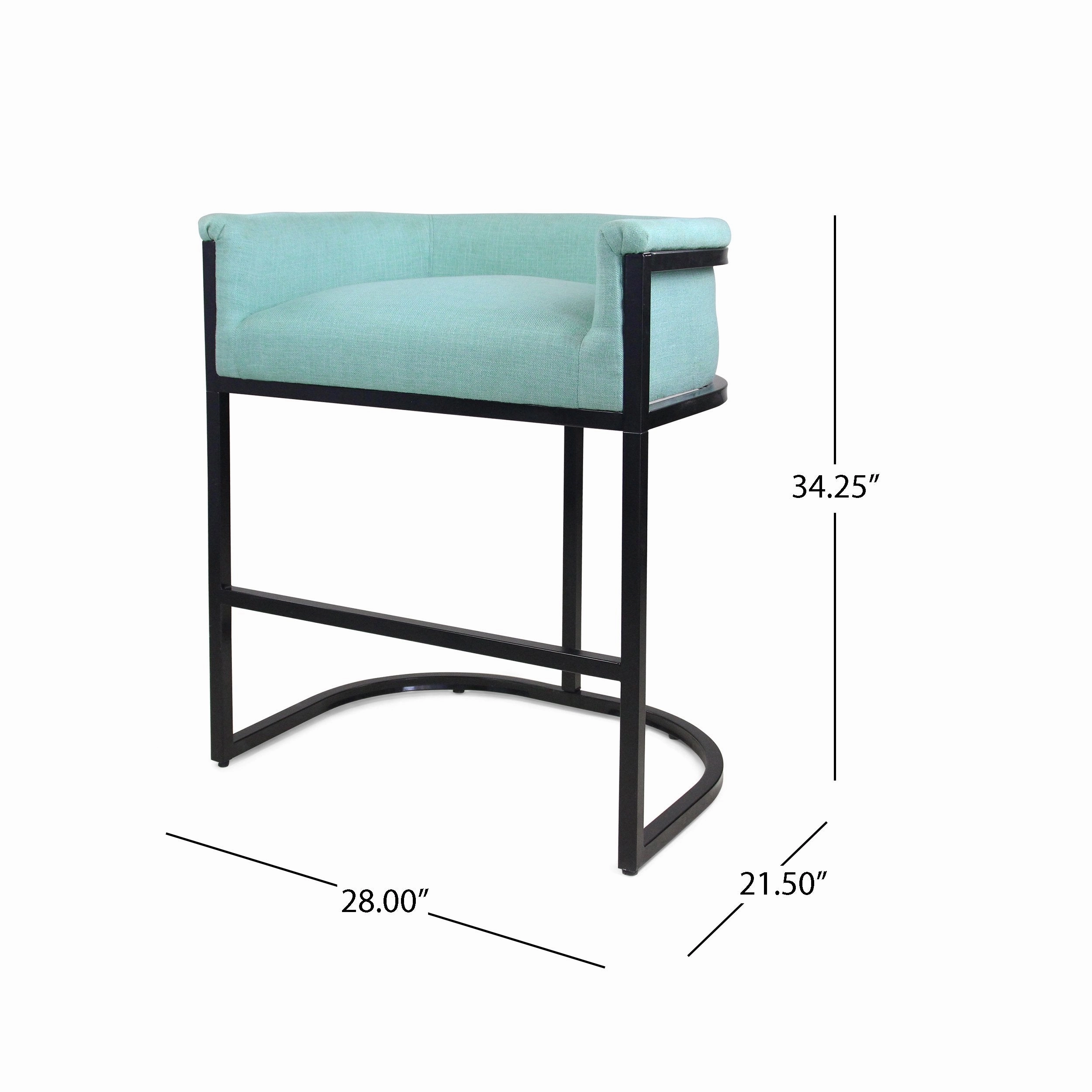 Modern Wide Bucket Upholstered Barstool - NH082603