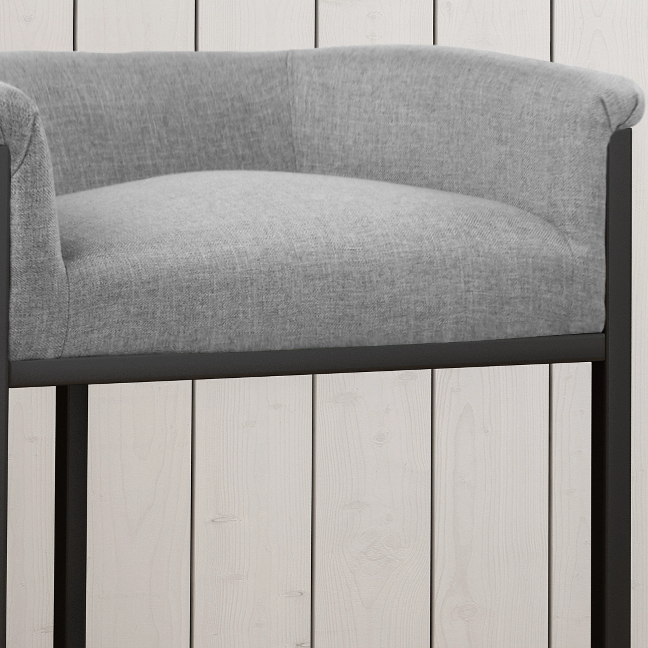 Modern Wide Bucket Upholstered Barstool - NH082603