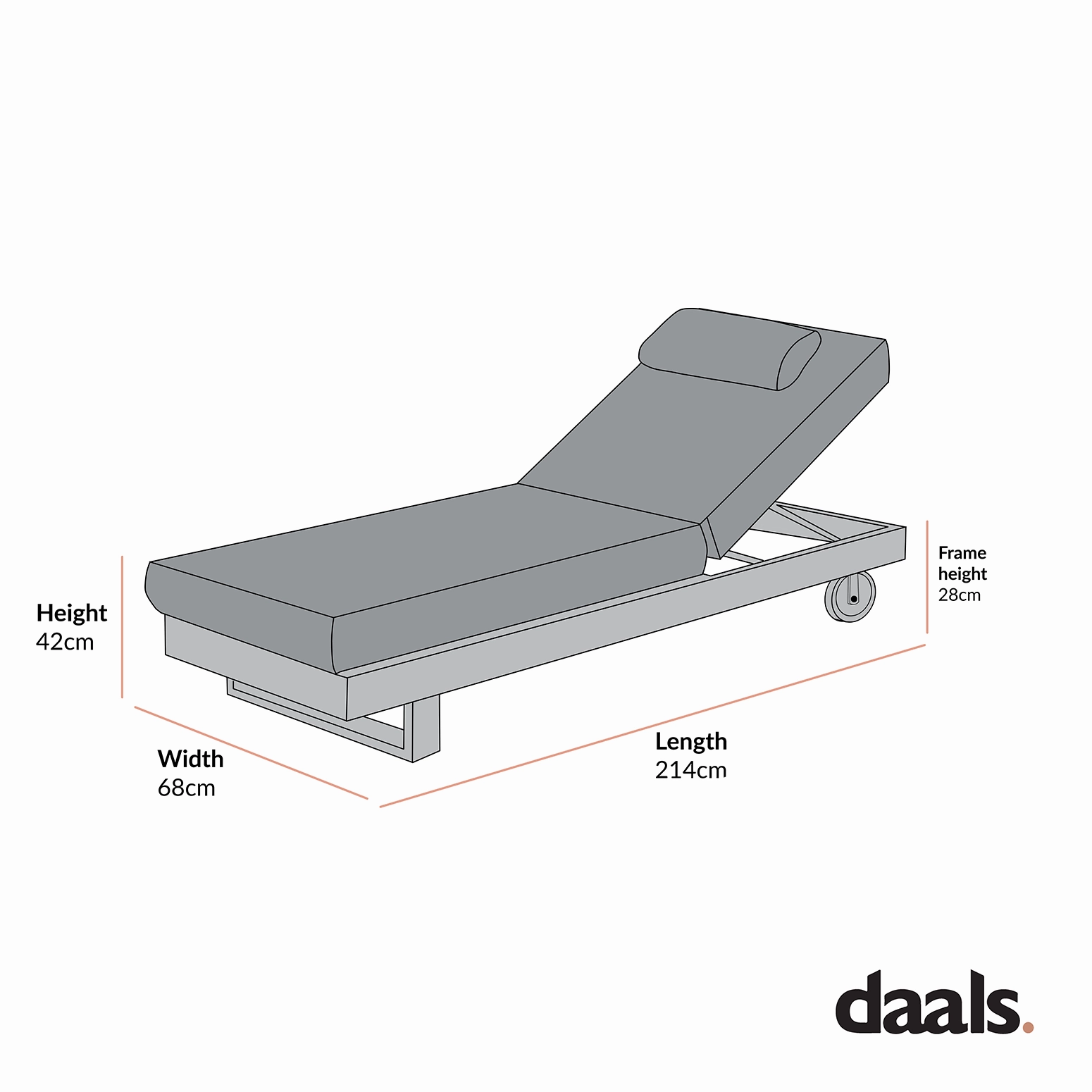 Montrose Aluminium Outdoor Sun Lounger, Brushed Silver Oak