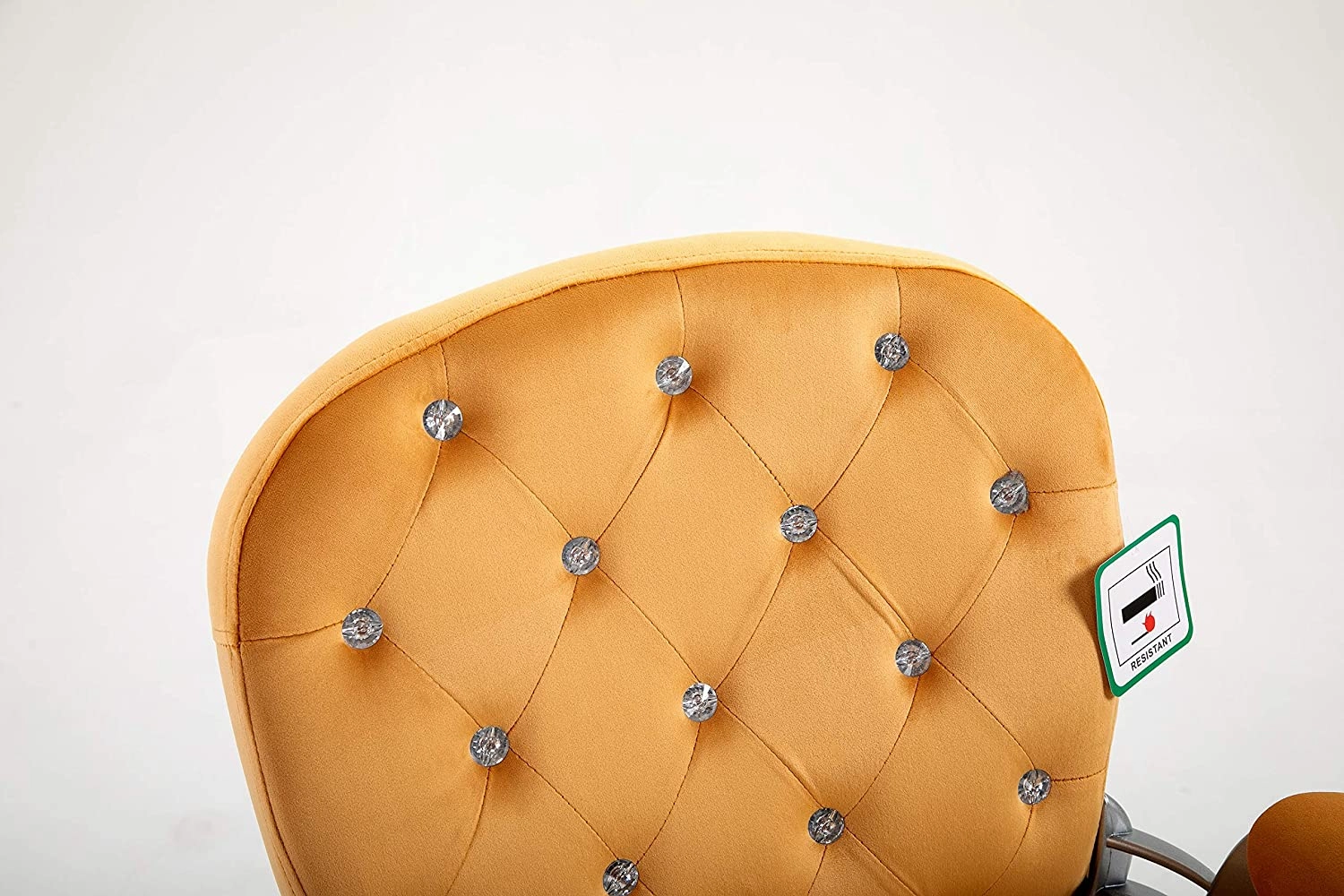 Mustard Velvet Chesterfield Swivel Chair