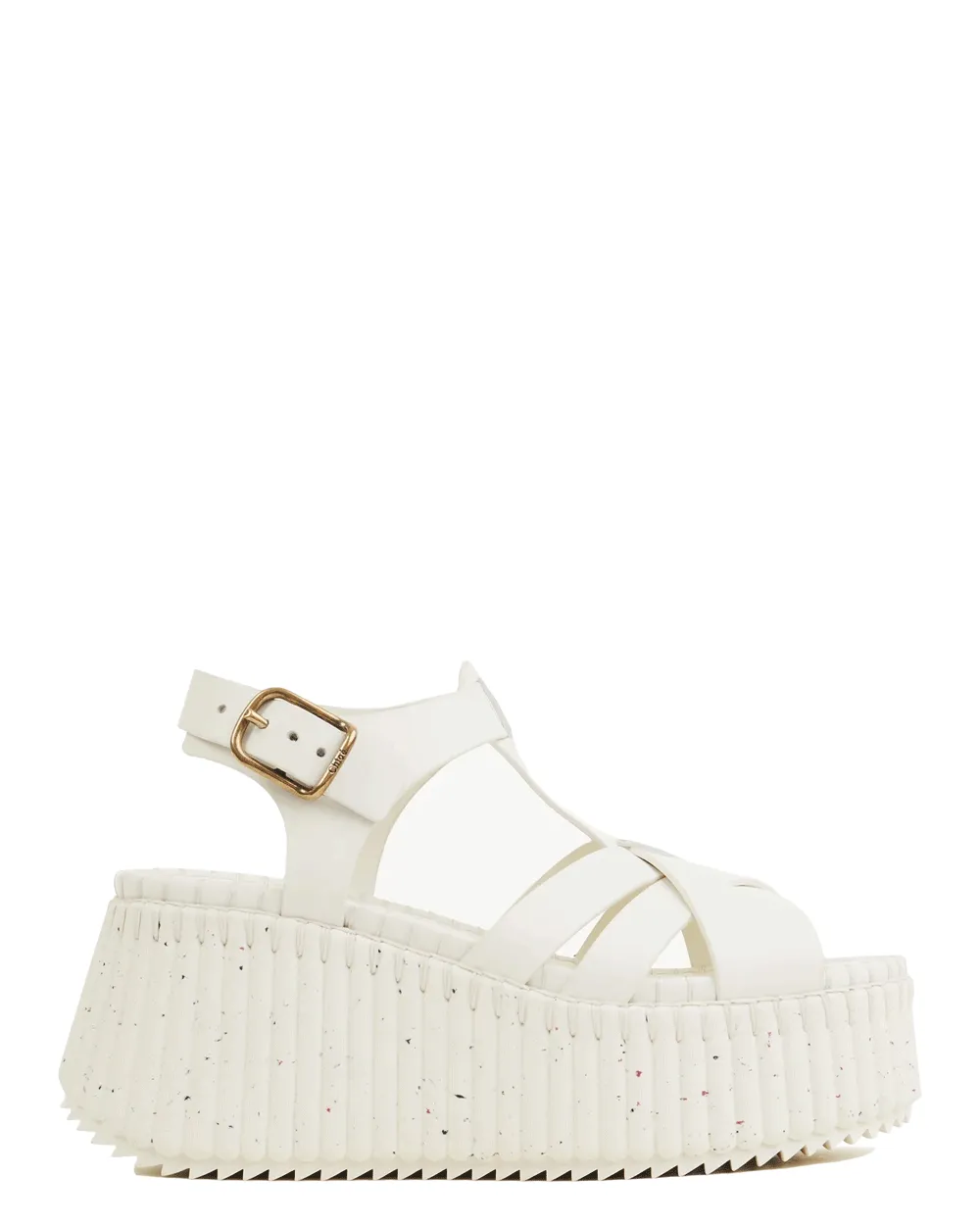 Nama Wedge Sandal in Eggshell
