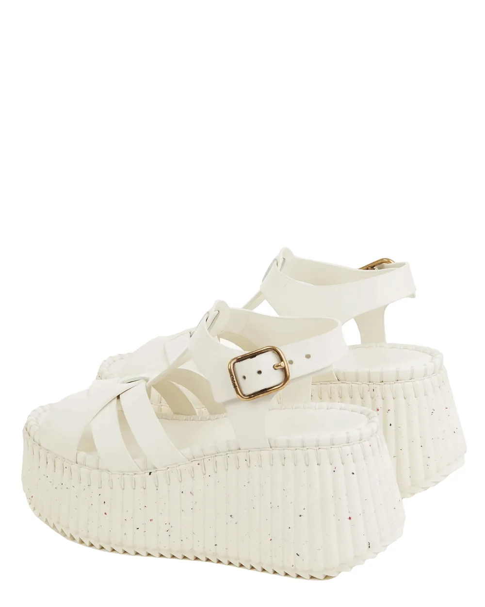 Nama Wedge Sandal in Eggshell