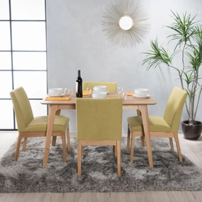 Natural Oak Finish 50-inch Rectangular 5 Piece Dining Set - NH043992 kitchen accessories, table linens