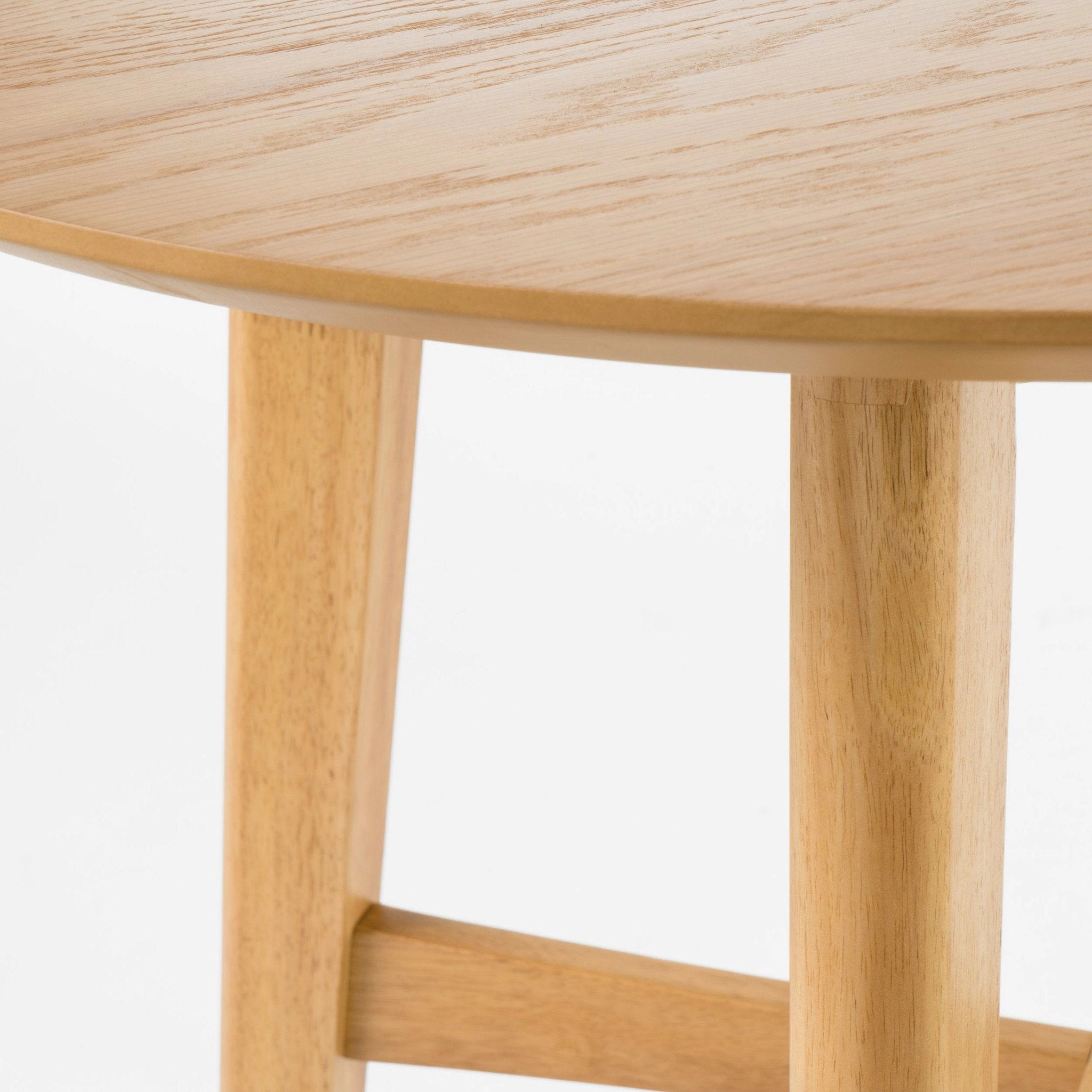Natural Oak Finish Circular 5 Piece Bar Height Dining Set - NH172992