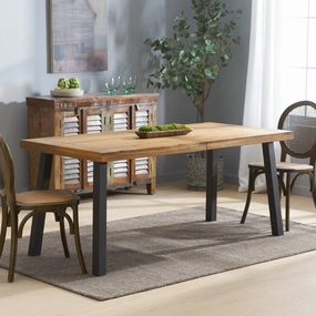 Natural Stained Acacia Wood Dining Table - NH482892 outdoor lounge chair, patio sofa