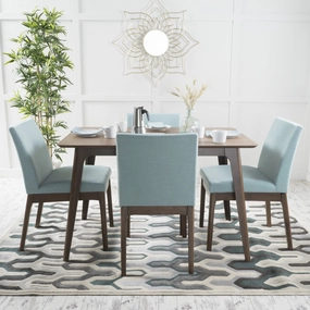Natural Walnut Finish 50-inch Rectangular 5 Piece Dining Set - NH553992 kitchen accessories, table linens