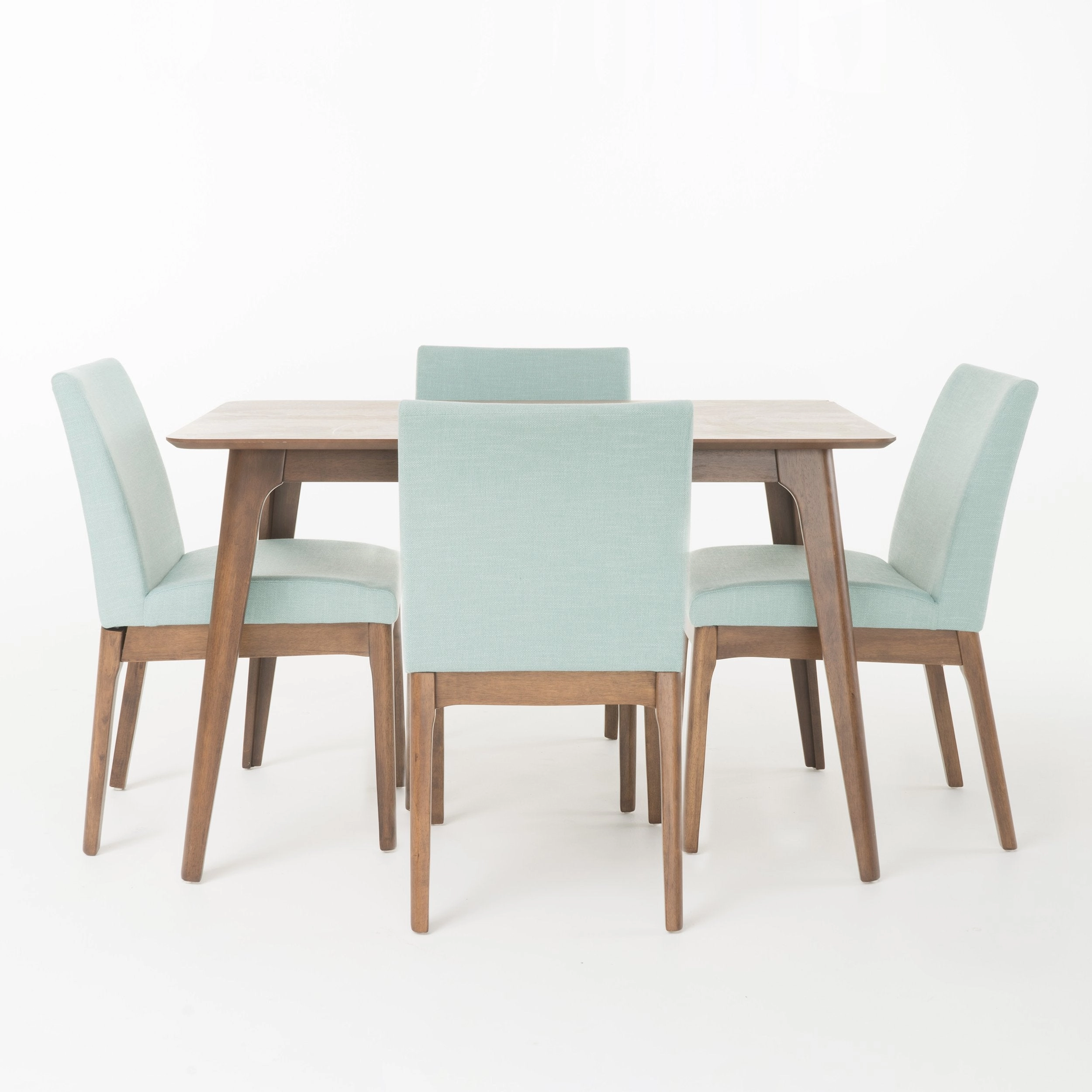 Natural Walnut Finish 50-inch Rectangular 5 Piece Dining Set - NH553992
