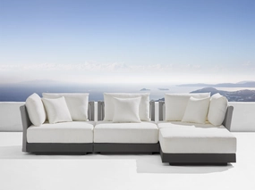 Naxos Outdoor Four-Piece Sectional with Ottoman