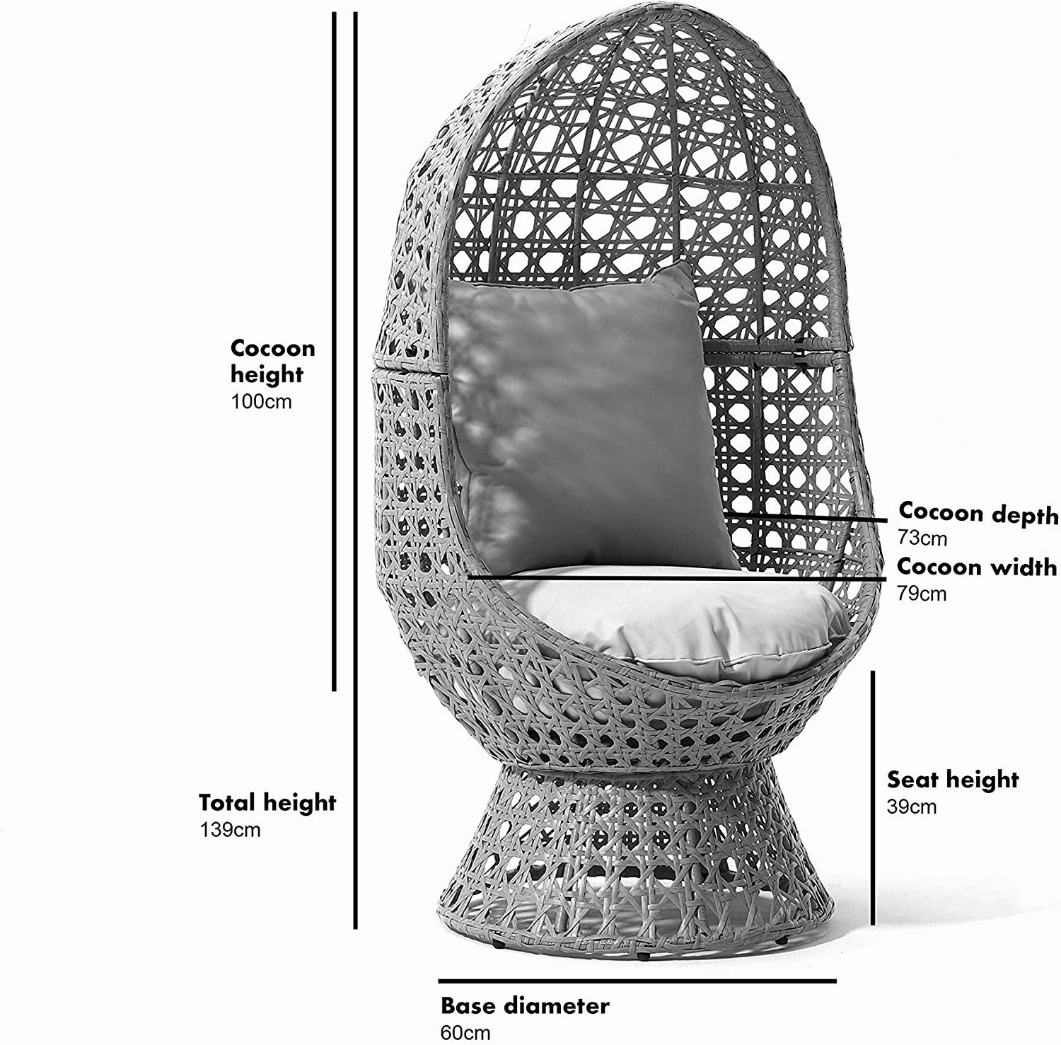 Nerida Rattan Cocoon Chair