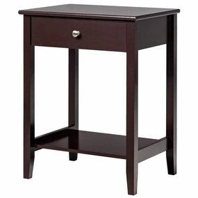 Nightstand Wooden 2-Tier Couch Sofa Side Table with Drawer, End Table entry bench, mudroom storage