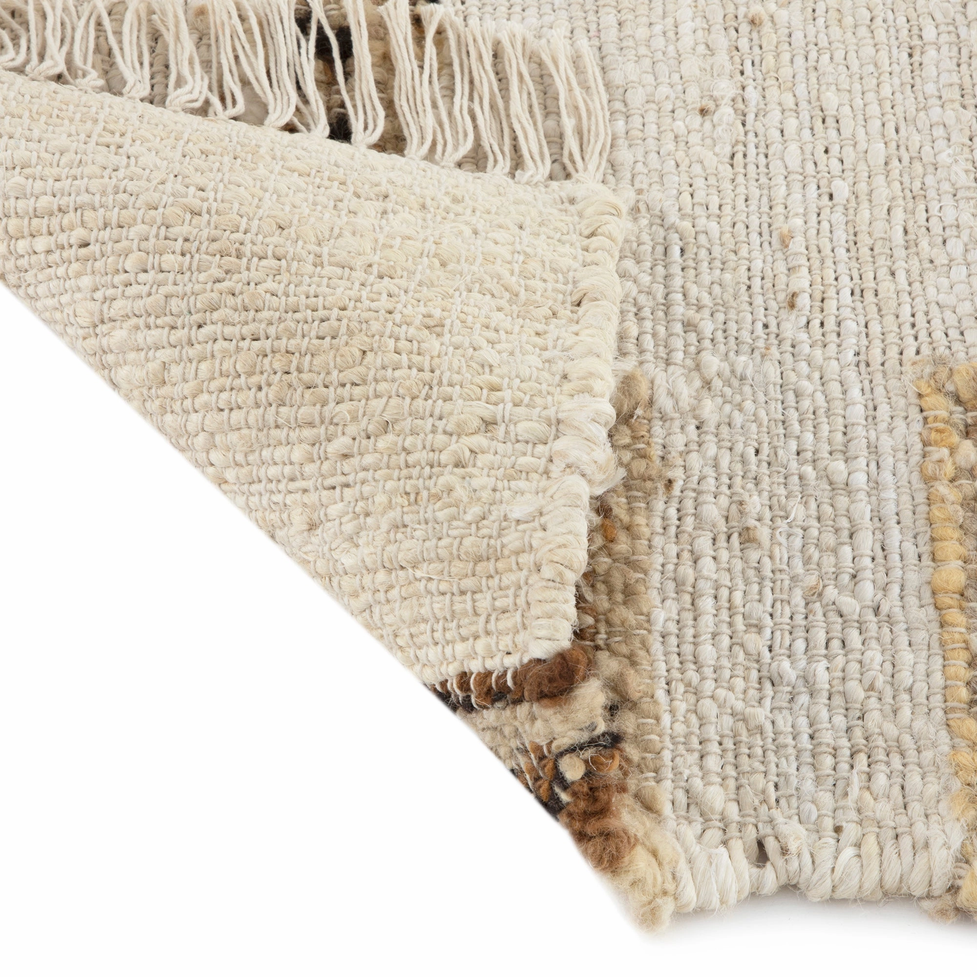 Noa Linear Cream Handwoven Wool Runner