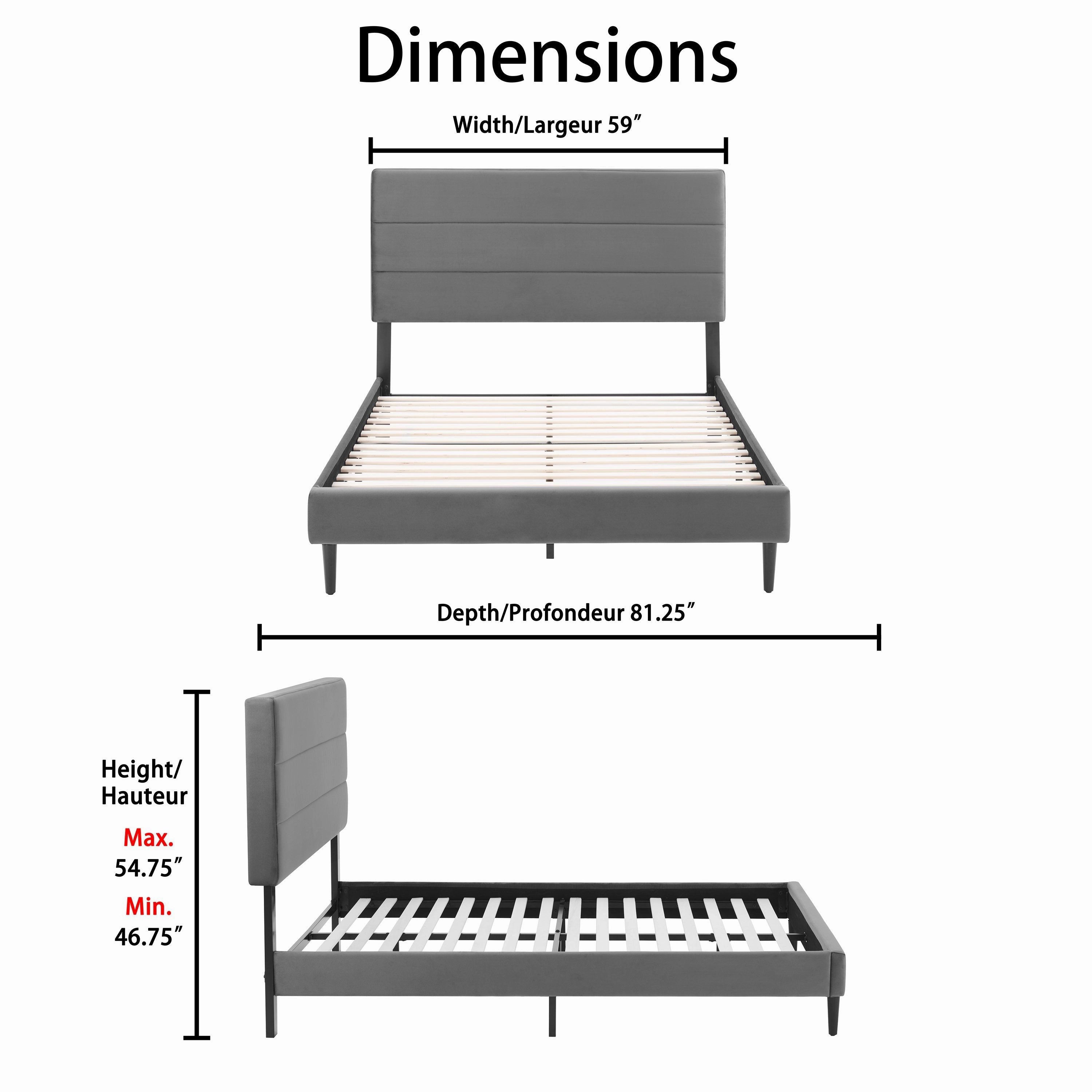 Nori 3-Piece Full Bed - Grey