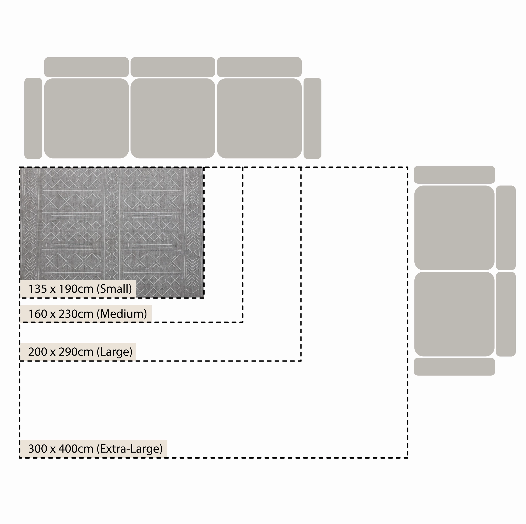 Nyla Aztec Indoor Outdoor Handwoven Steel Grey Rug