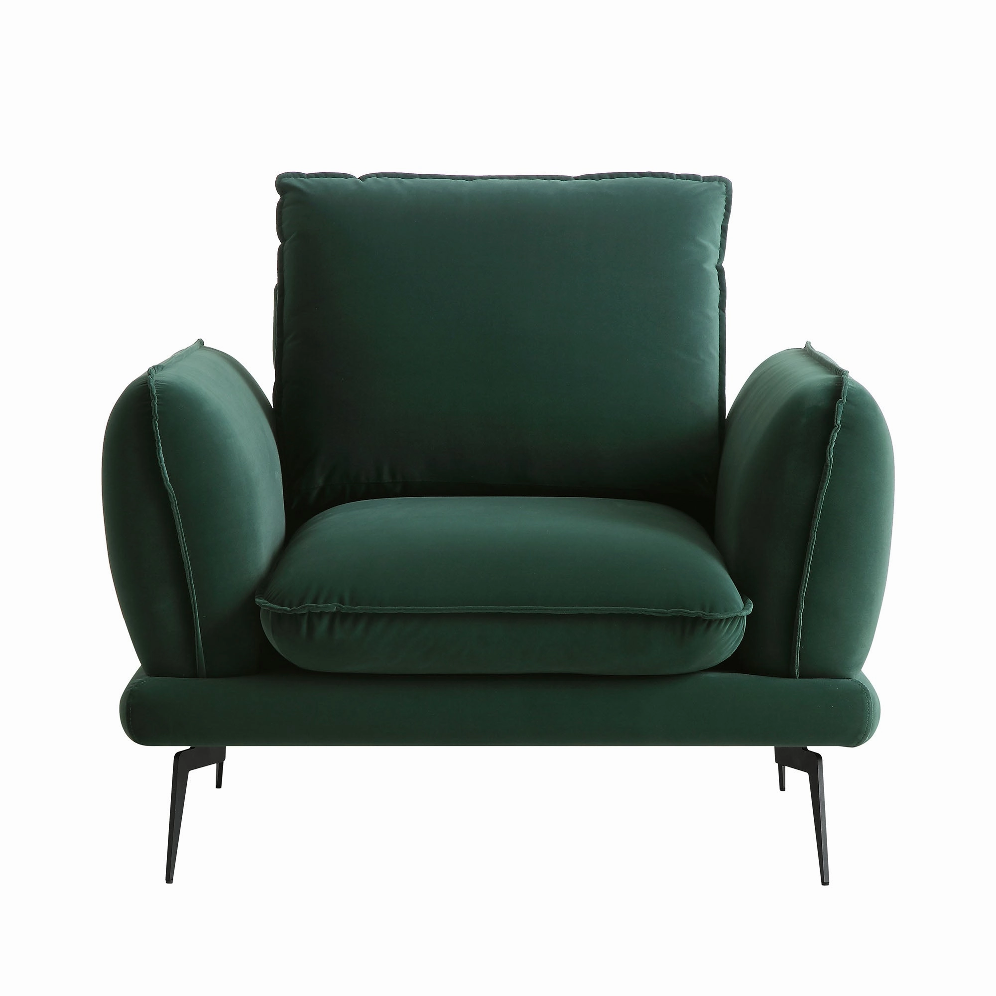 Obriel Forest Green Velvet Armchair