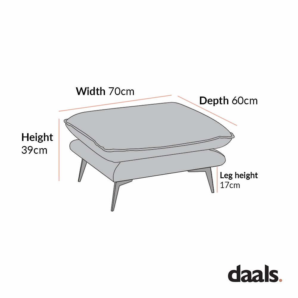 Obriel Grey Marl Fabric Footstool