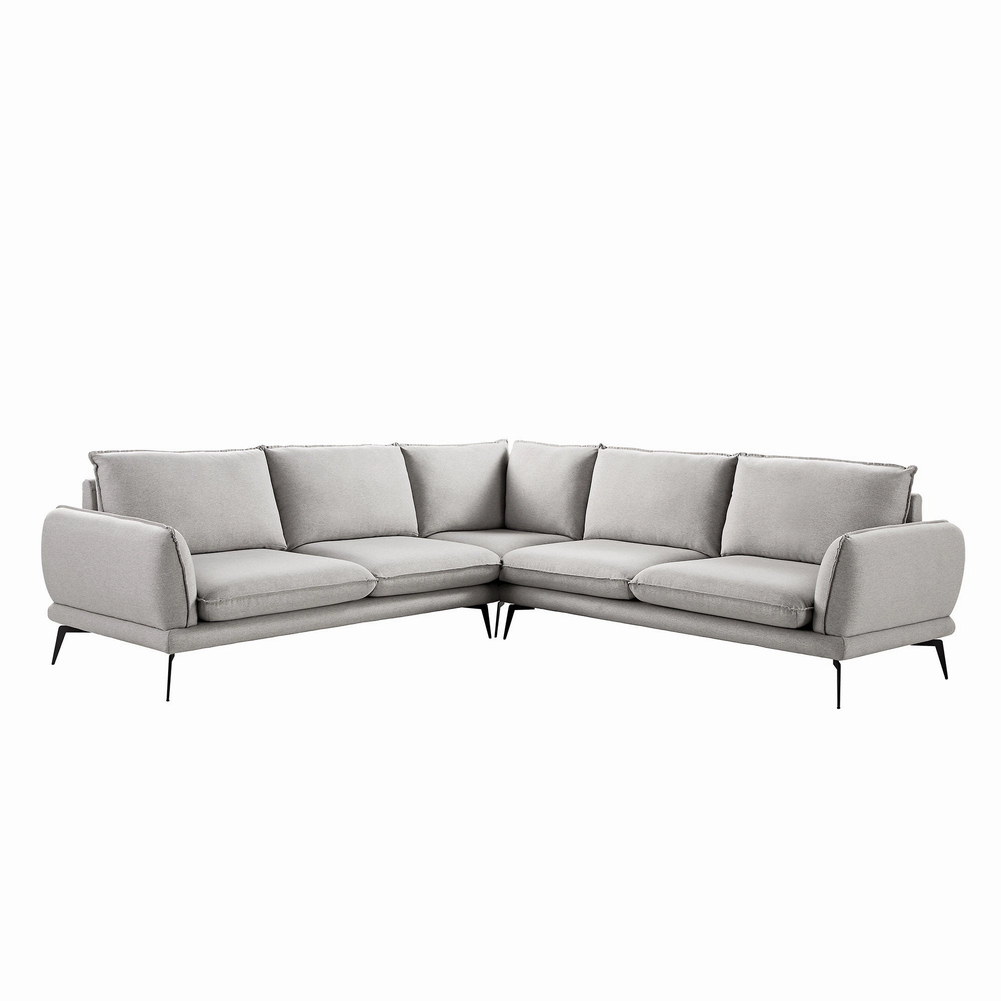 Obriel Grey Marl Fabric Grande Corner Sofa