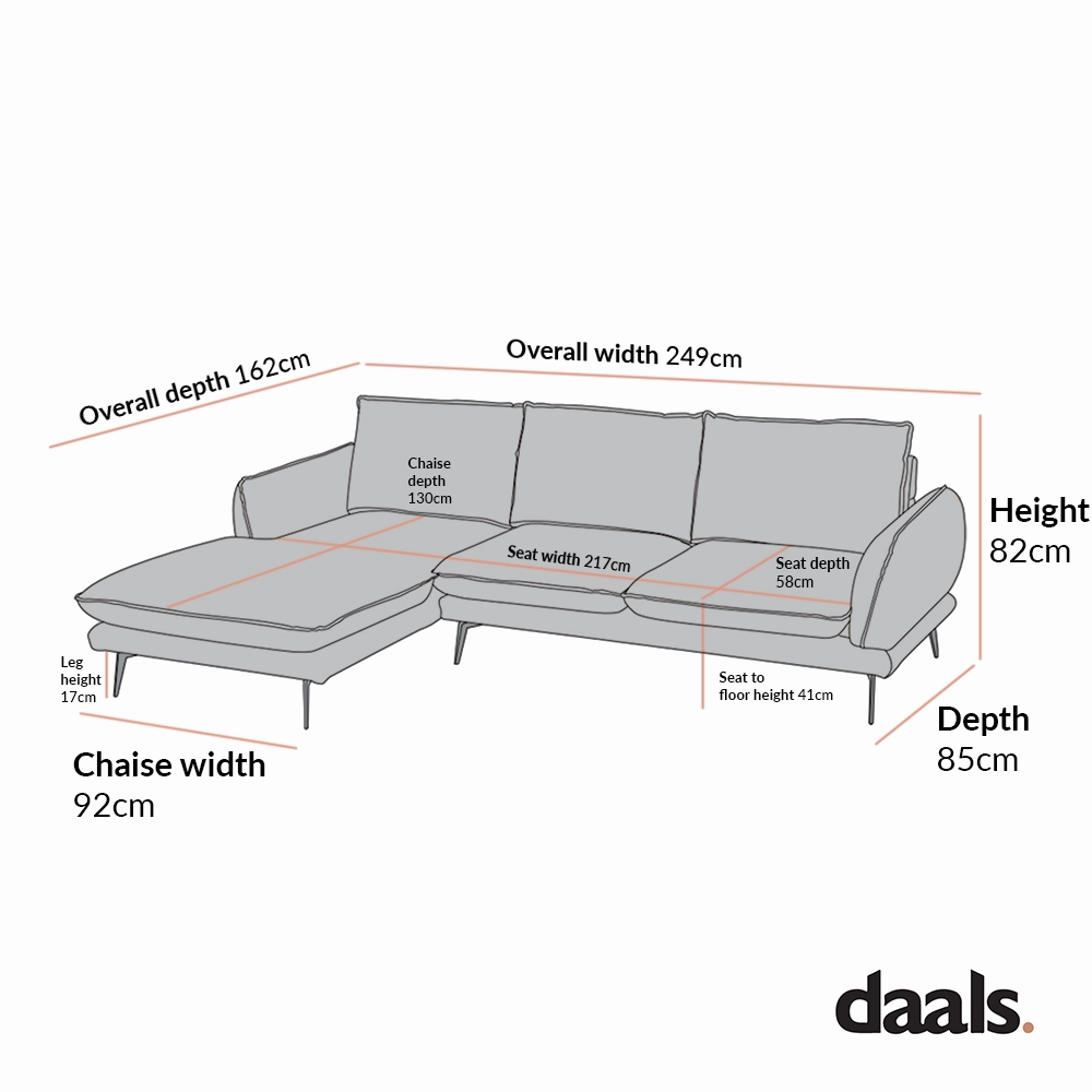 Obriel Oatmeal Fabric Sofa, Grande Chaise Sofa Left Hand Facing