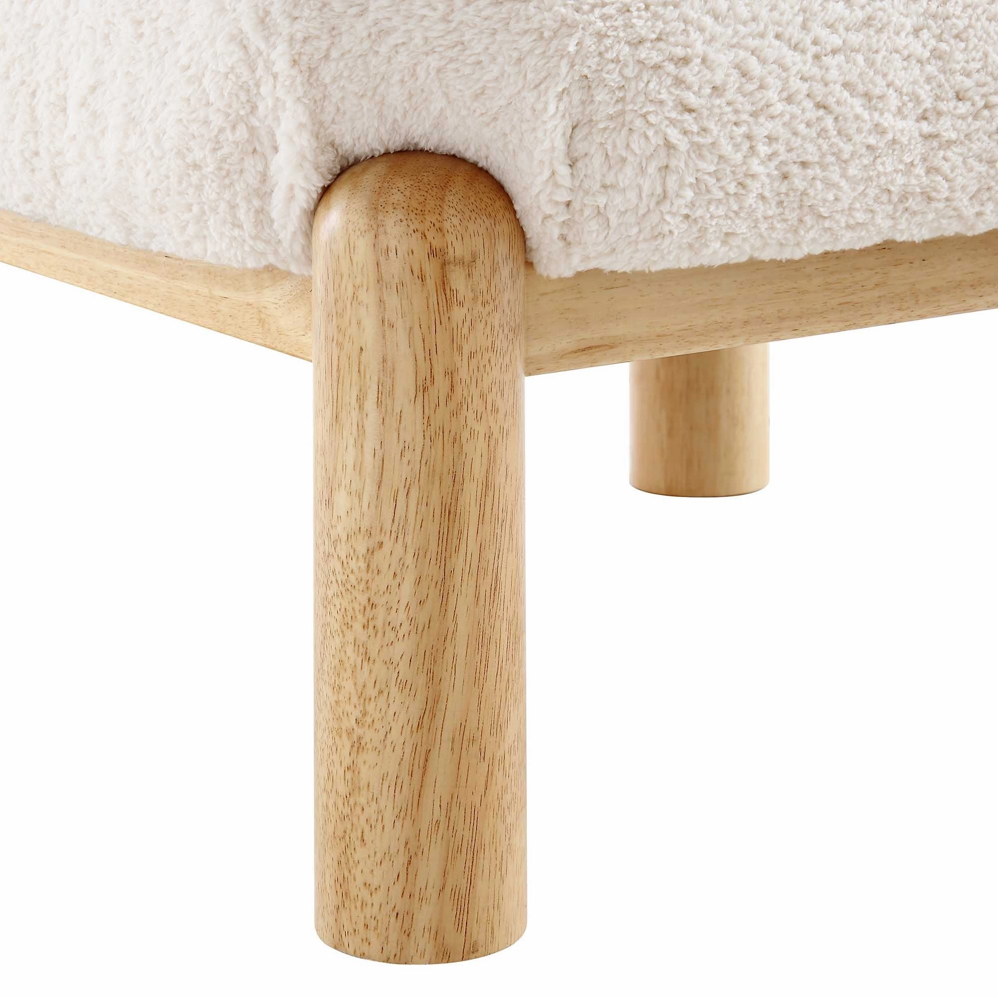 Okja Ecru Sherpa Faux Shearling Accent Chair