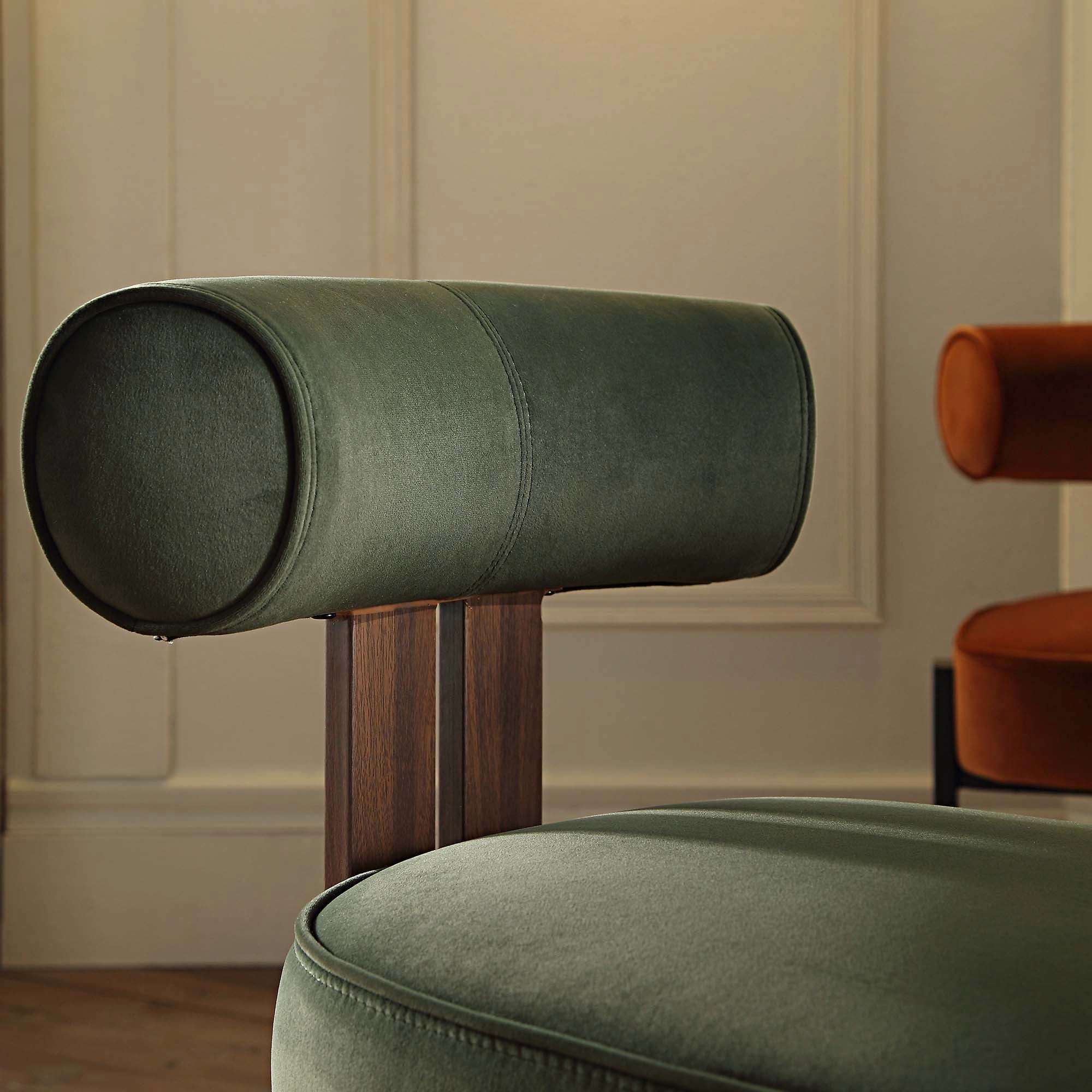 Ophelia Moss Green Velvet Dining Chair