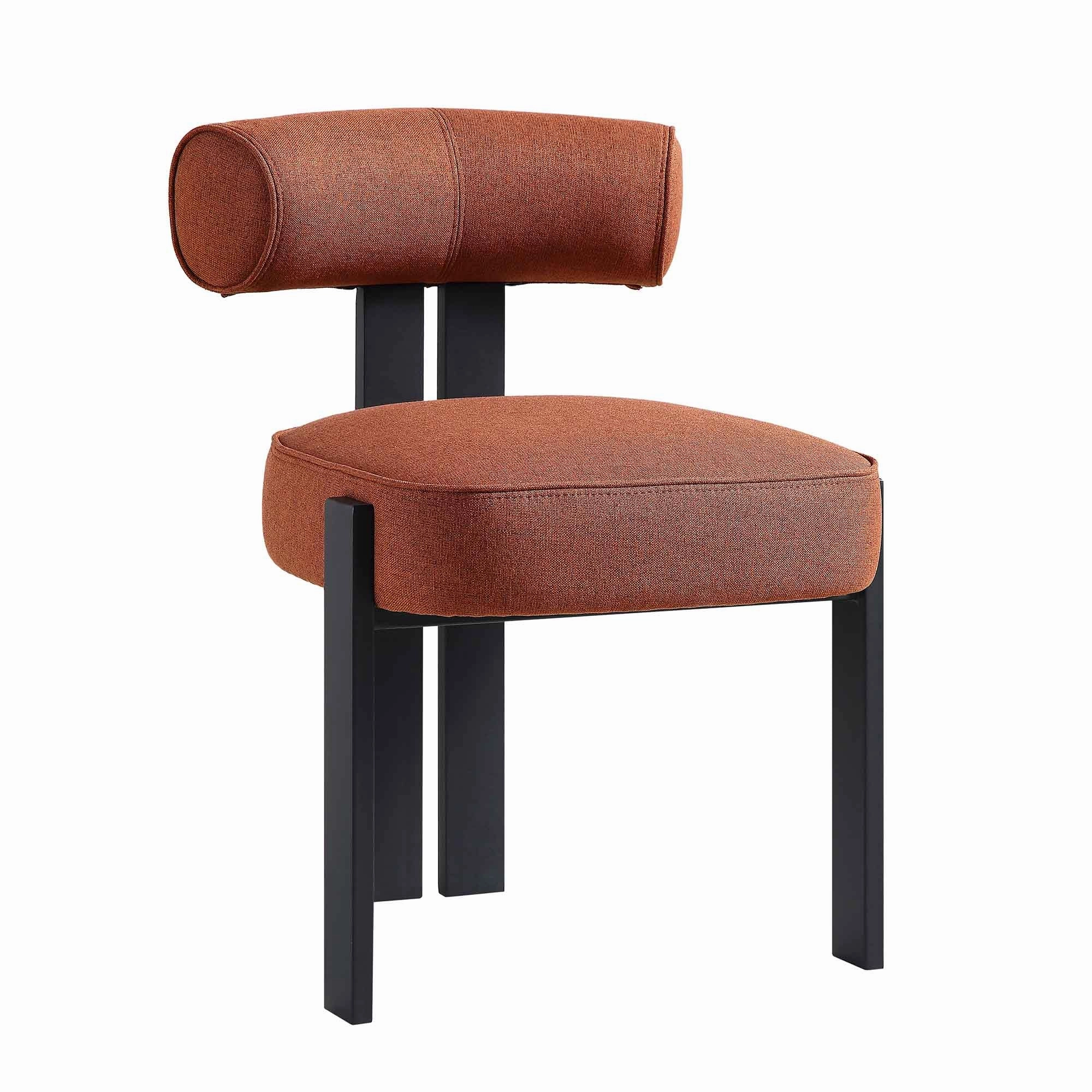 Ophelia Terracotta Fabric Dining Chair