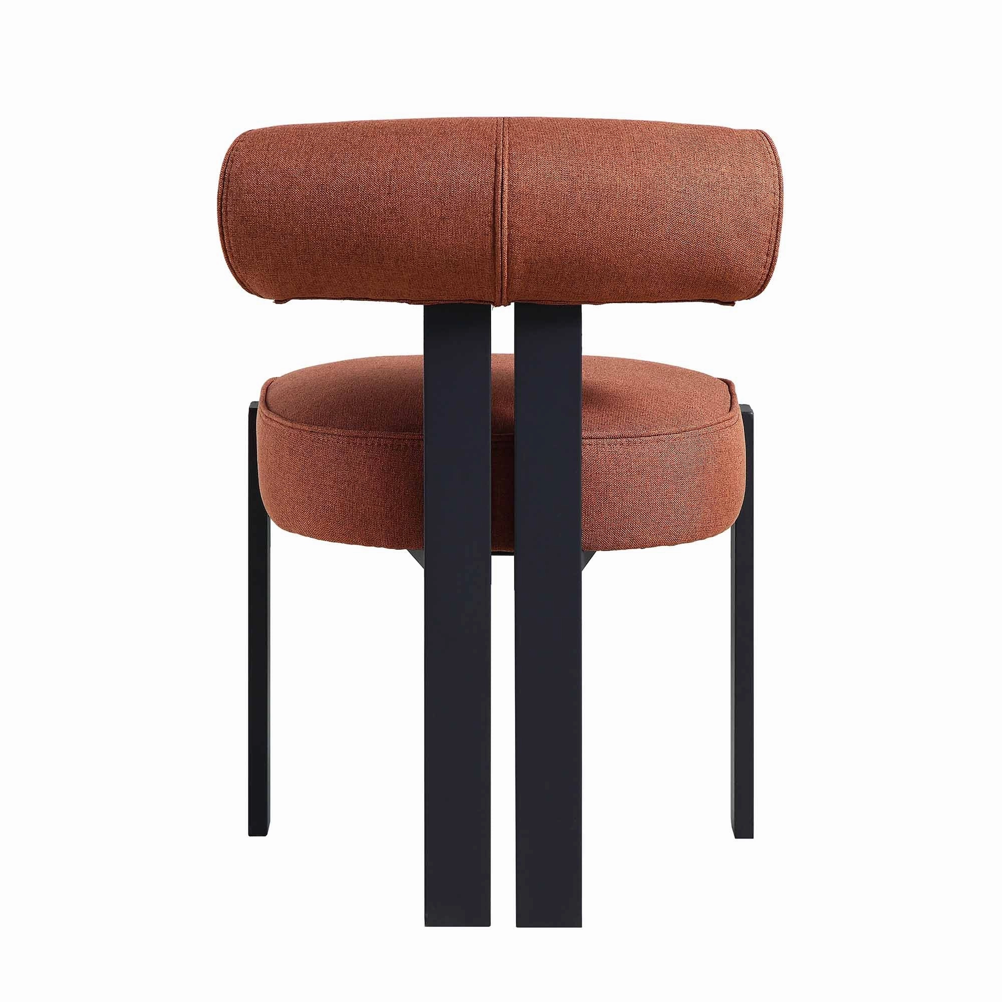 Ophelia Terracotta Fabric Dining Chair
