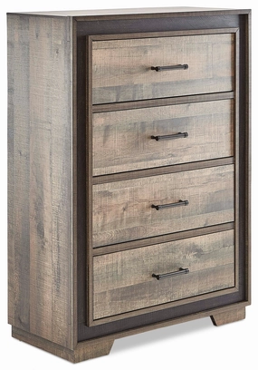 Orlando 4-Drawer Chest - Weathered Brown