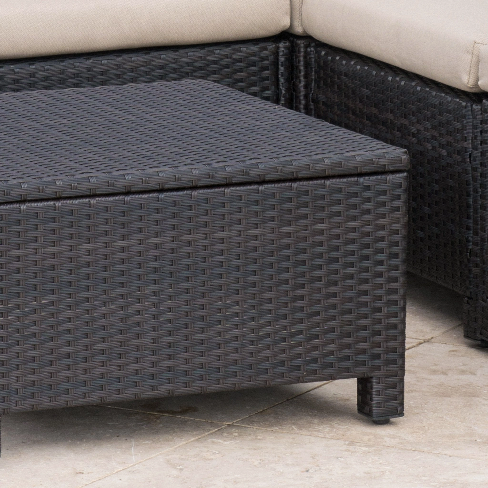 Outdoor 13 Pc Wicker Patio Set w/ Water Resistant Cushions - NH764003