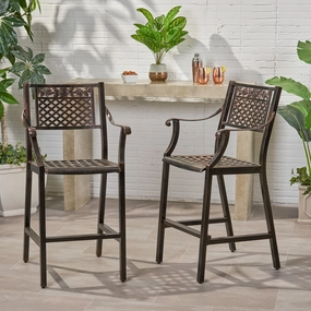 Outdoor 29" Aluminum Barstools - NH148803 outdoor furniture, garden bench