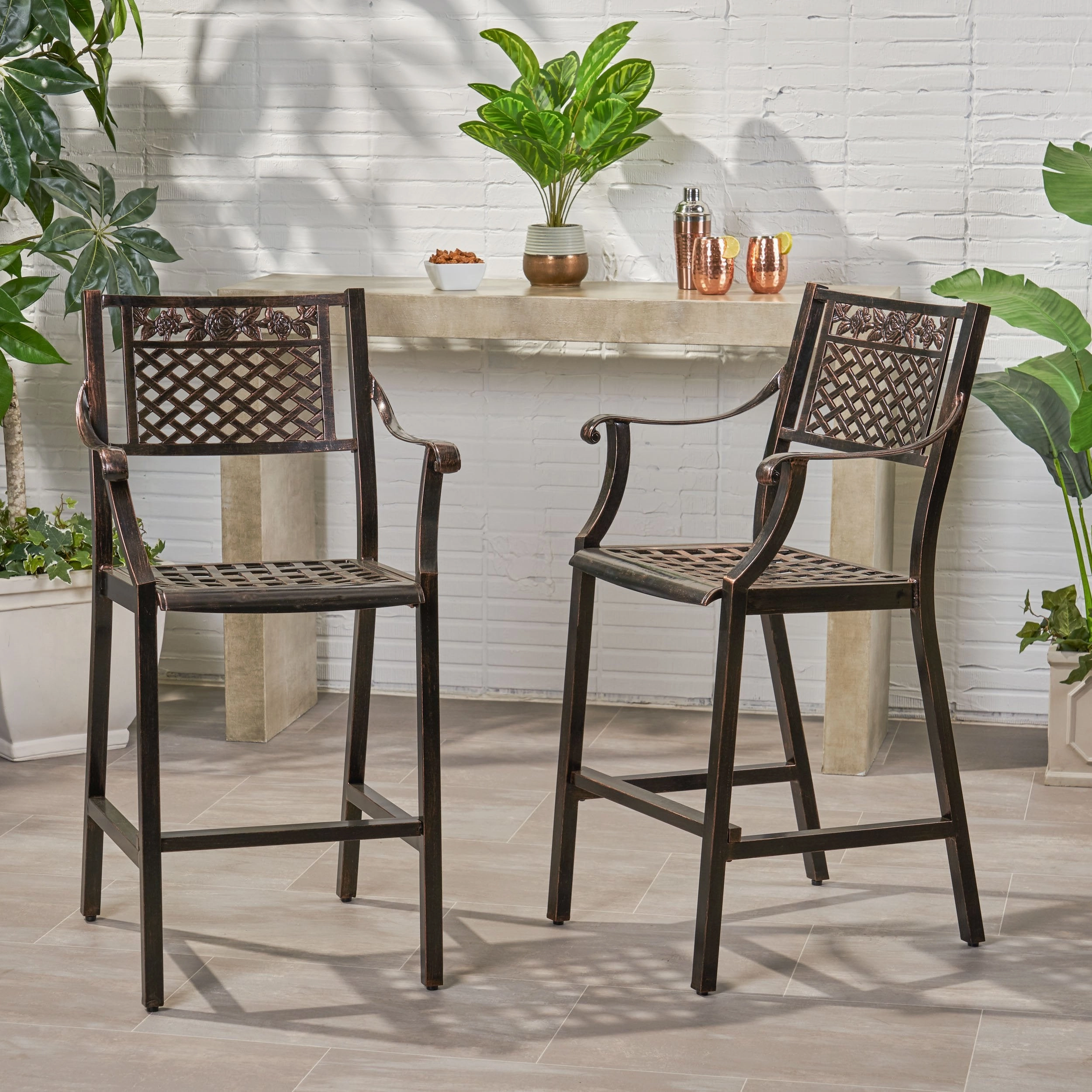 Outdoor 29" Aluminum Barstools - NH148803 outdoor lounge chair, patio sofa
