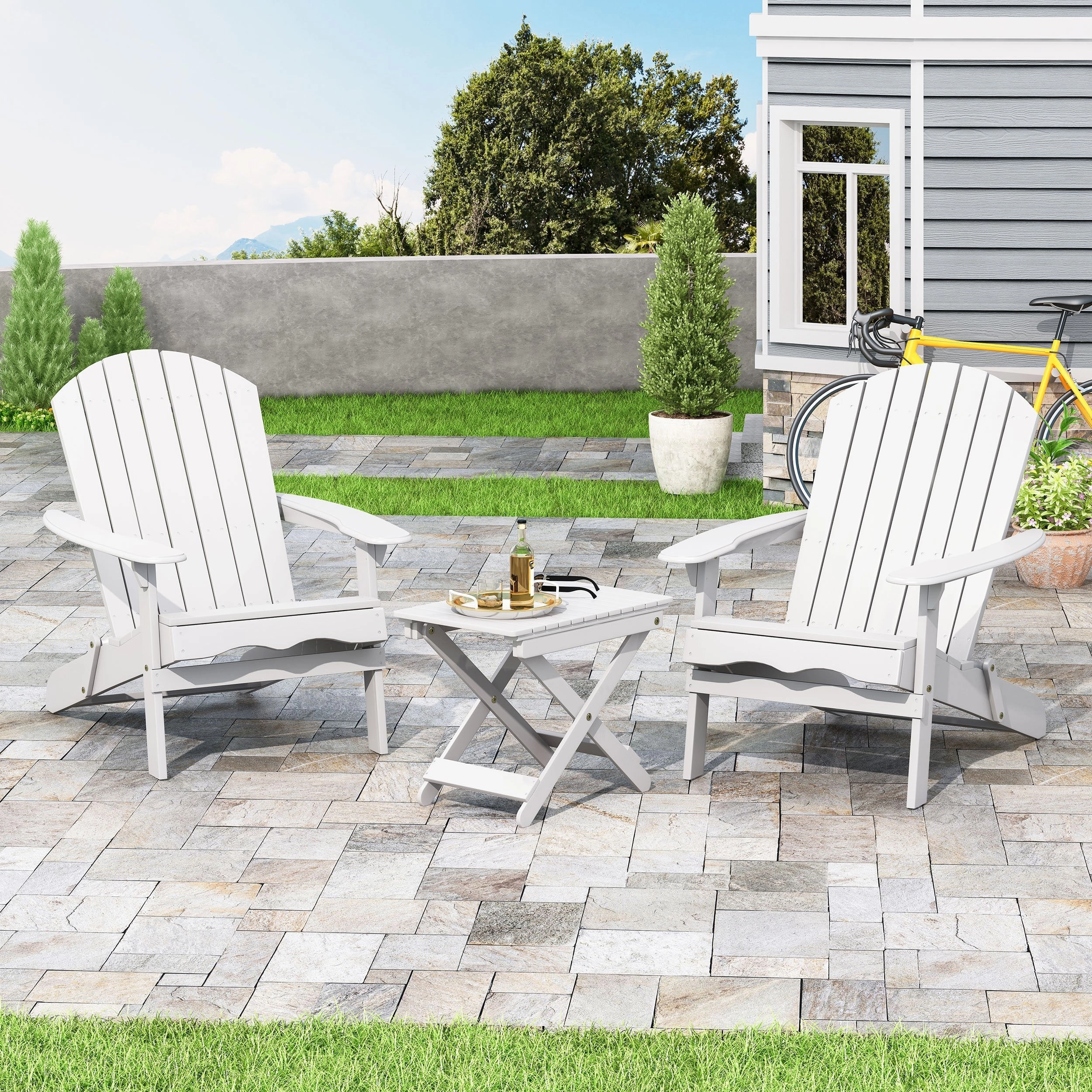 Outdoor 2 Seater Acacia Wood Chat Set - NH500313