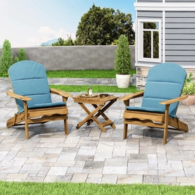 Outdoor 2 Seater Acacia Wood Chat Set with Water Resistant Cushions - NH010313 outdoor furniture, garden bench