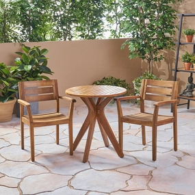 Outdoor 3 Piece Acacia Wood Bistro Set - NH920503 outdoor lounge chair, patio sofa