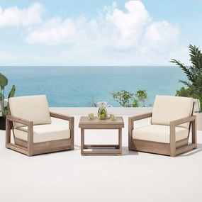 Outdoor 3 Piece Acacia Wood Chat Set - NH039213 outdoor furniture, garden bench