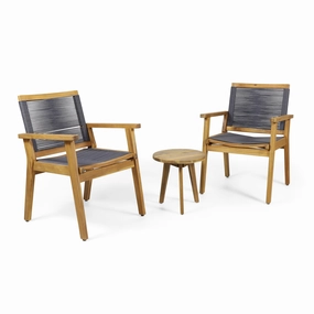 Outdoor 3 Piece Acacia Wood Chat Set - NH496313 outdoor furniture, garden bench
