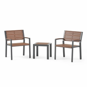 Outdoor 3 Piece Aluminum Chat Set - NH067313 outdoor furniture, garden bench