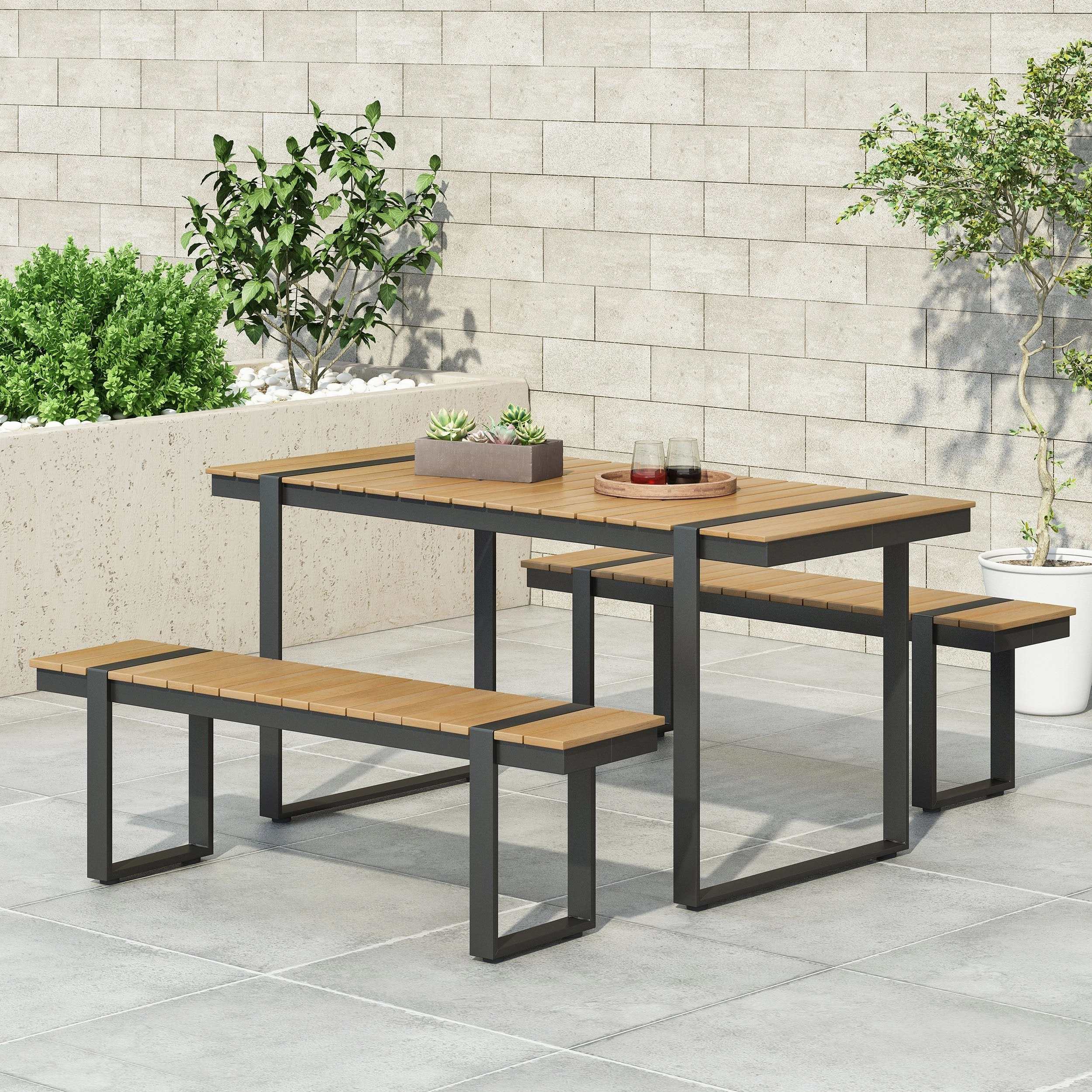 Outdoor 3 Piece Aluminum Picnic Set - NH127313