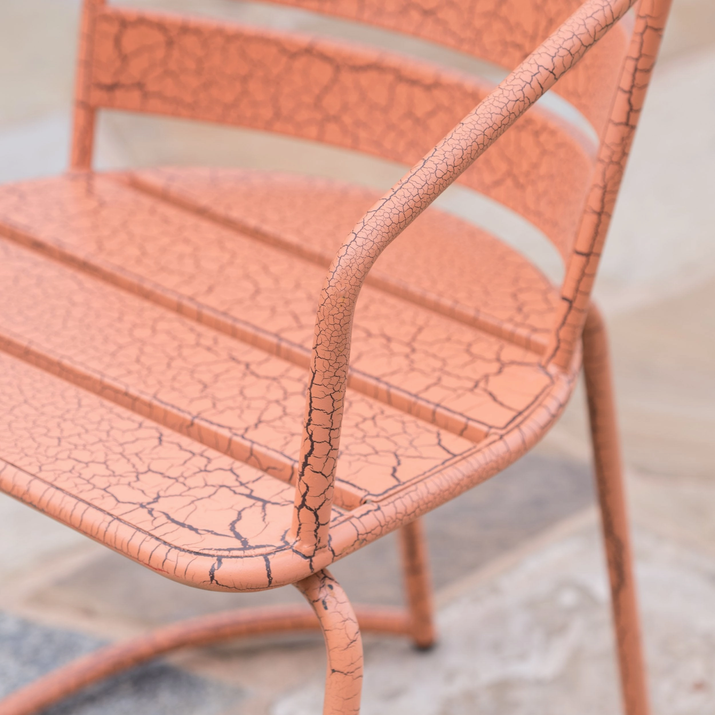 Outdoor 3 Piece Crackle Finished Iron Bistro Set - NH953303