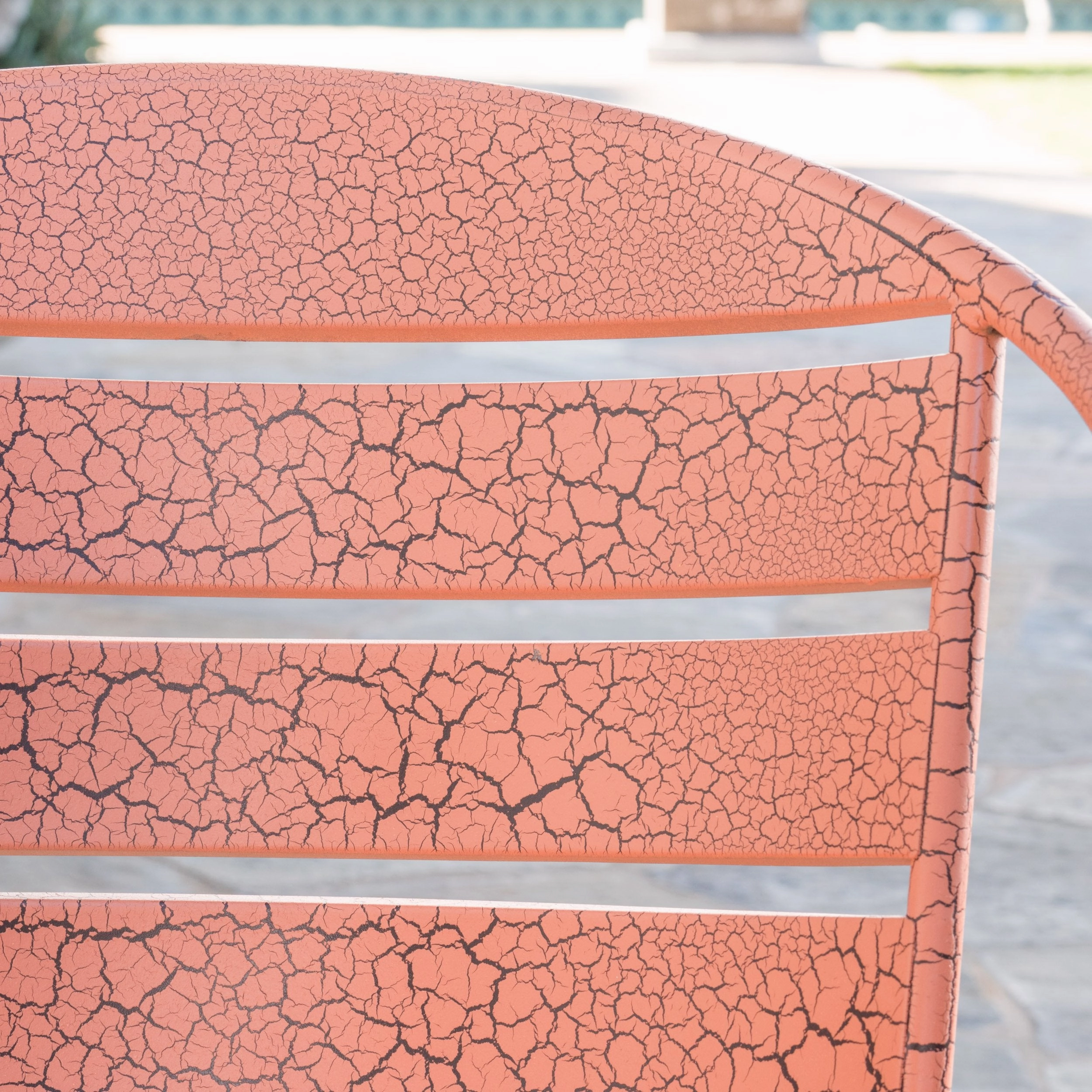 Outdoor 3 Piece Crackle Finished Iron Bistro Set - NH953303