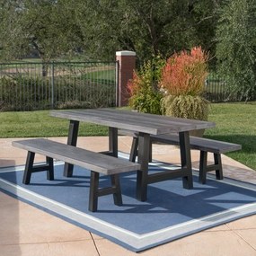 Outdoor 3 Piece Light Weight Concrete Picnic Set - NH287303 outdoor lounge chair, patio sofa