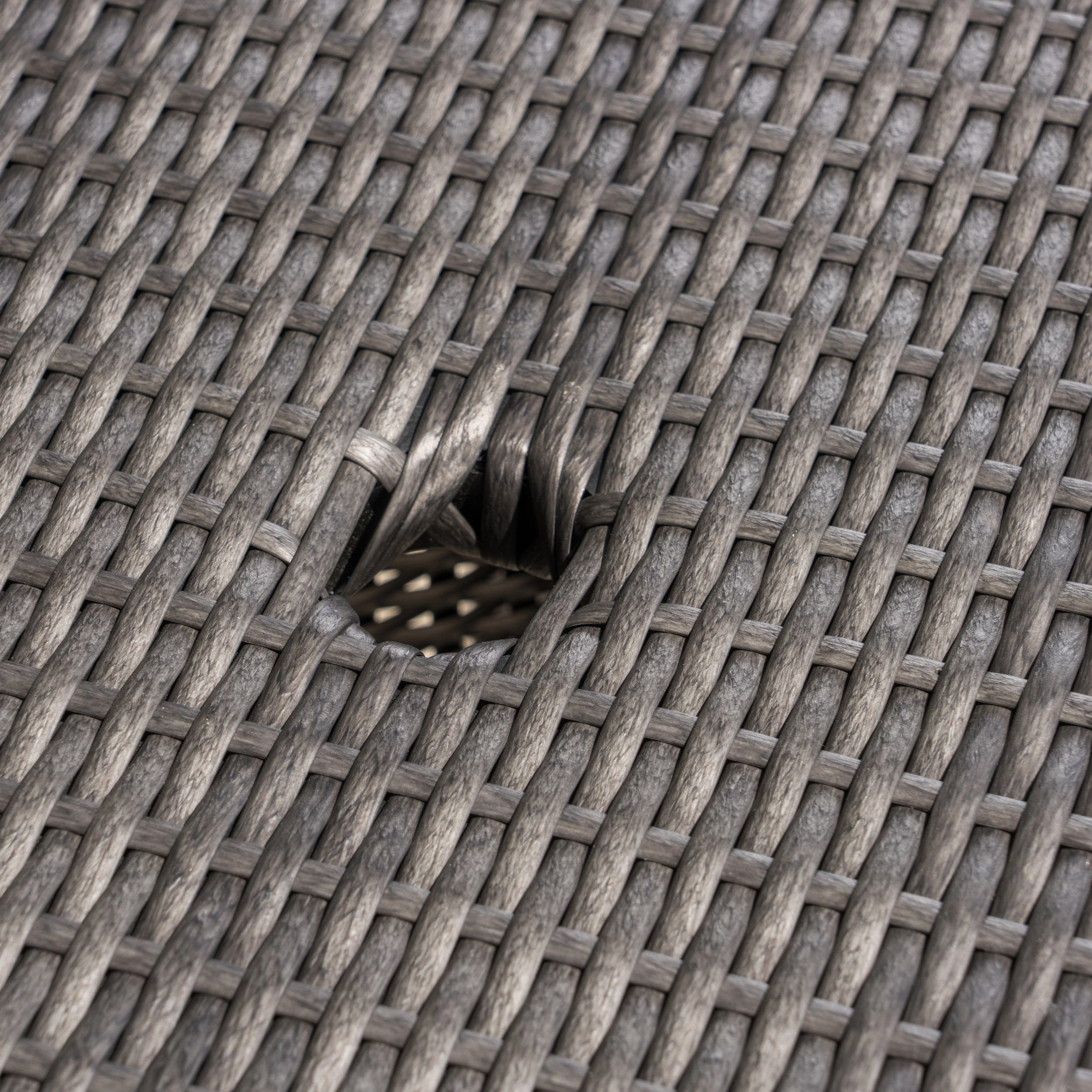Outdoor 3 Piece Wicker Bistro Set, Grey - NH215403