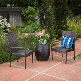 Outdoor 3 Piece Wicker Chat Set - NH011103 outdoor furniture, garden bench