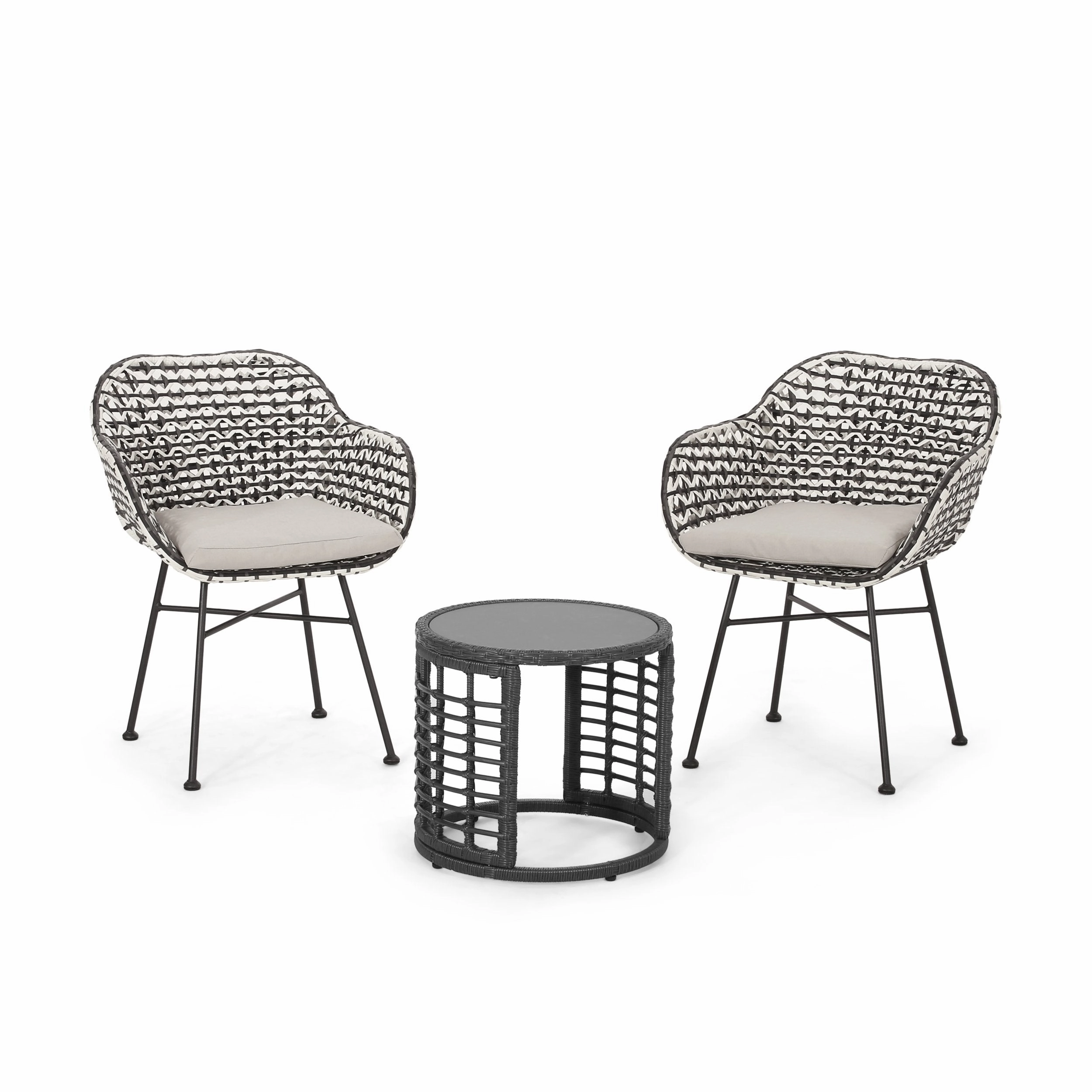 Outdoor 3 Piece Wicker Chat Set - NH107313 outdoor furniture, garden bench
