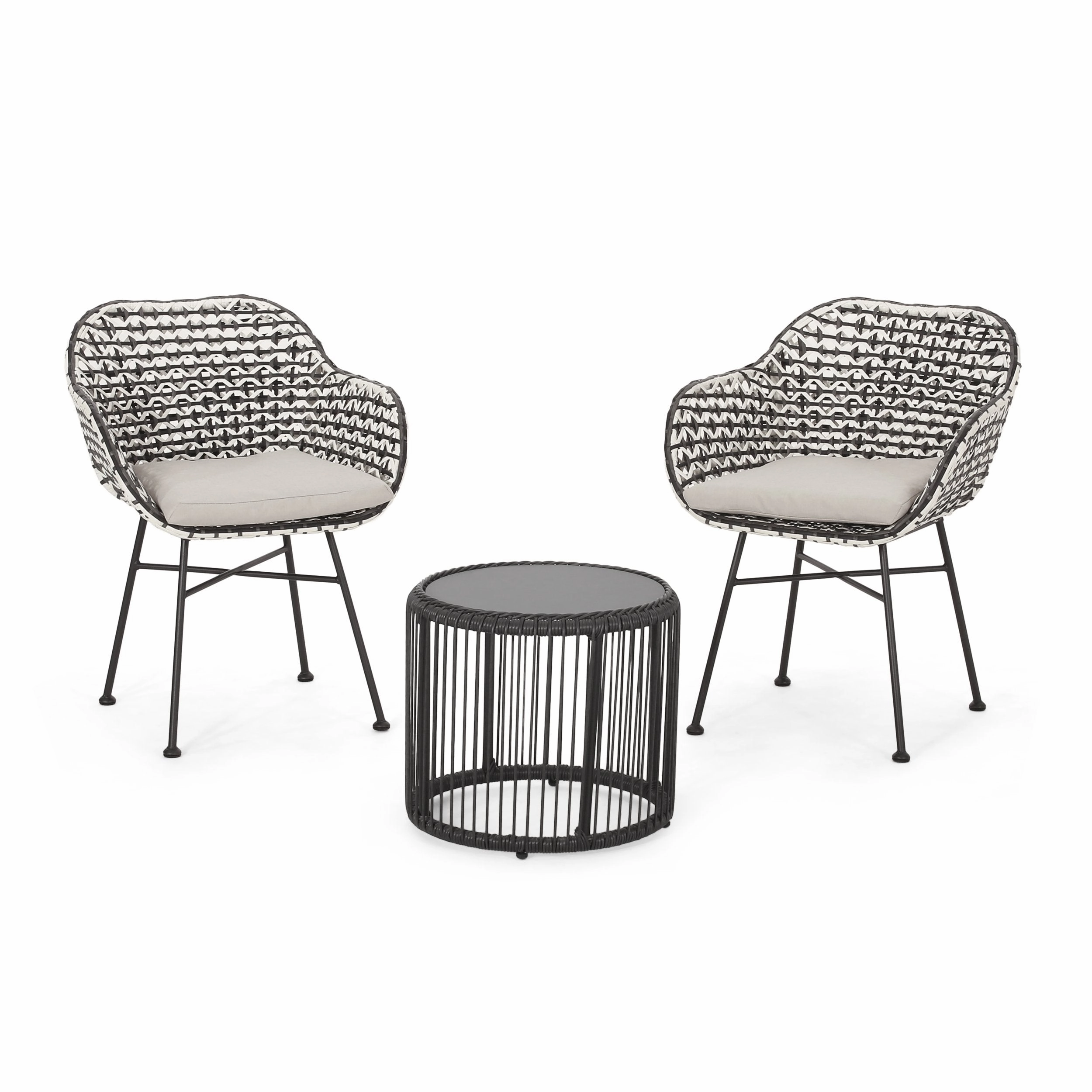 Outdoor 3 Piece Wicker Chat Set - NH207313 outdoor furniture, garden bench