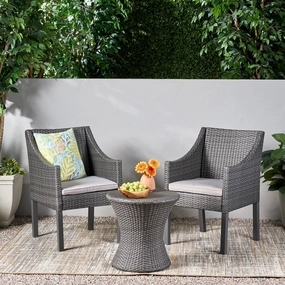 Outdoor 3 Piece Wicker Chat Set - NH747403 outdoor furniture, garden bench